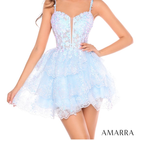 AMARRA light blue dress size 2, NWT - Picture 1 of 8